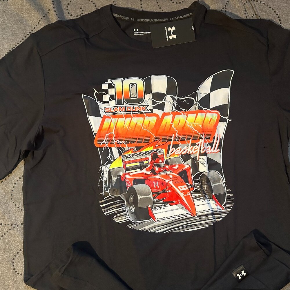 UNDER ARMOUR HOOPS FINISH LINE RACING BASKETBALL SHIRT SIZE 2XL XL L $23